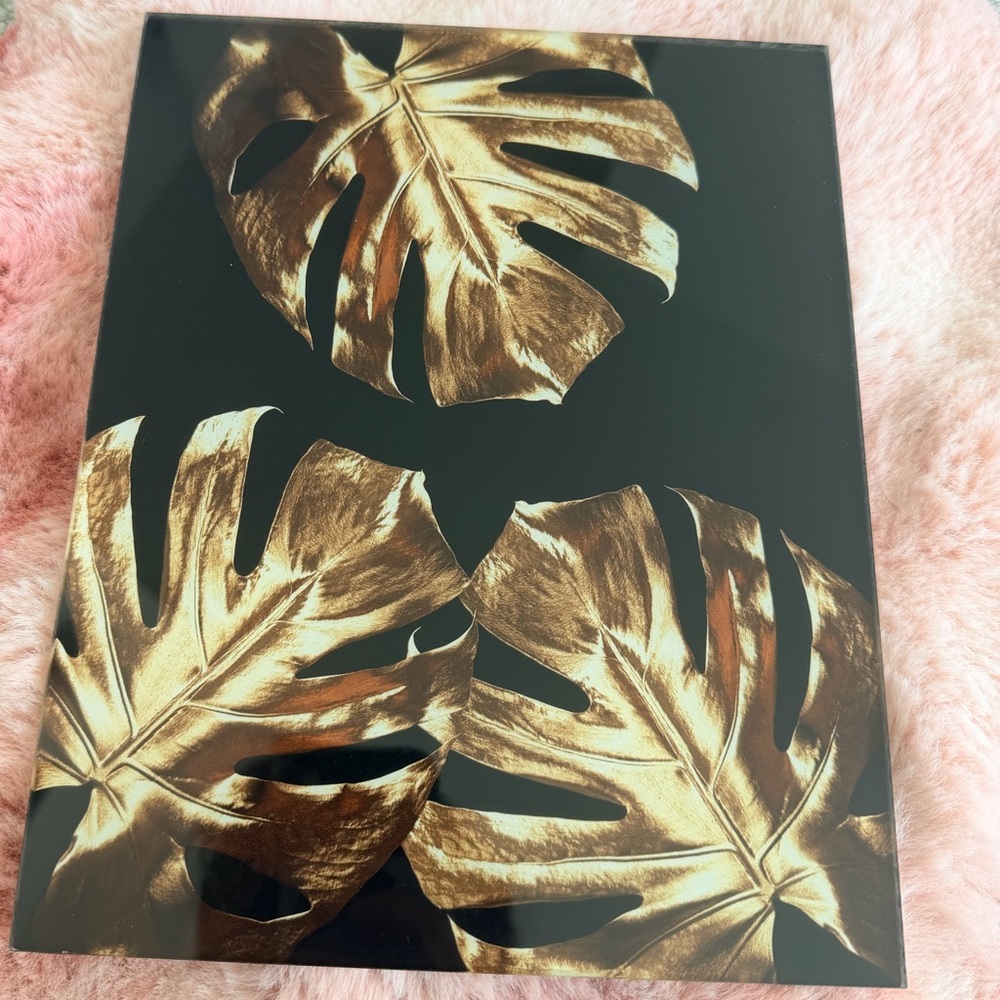 Acrylic 8.5x10 metallic gold Monstera Wall Art - Picture 3 of 8